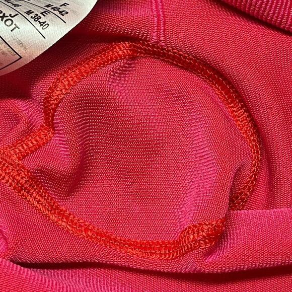 Adidas X Marimekko Girls Leggings Size M (12-14) Pink Red Wave Pattern - Picture 9 of 10